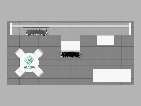 RE-2164 Custome SuperNova Lightbox with Fabric Graphic -- Plan View